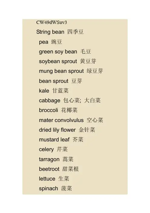 水果蔬菜大全