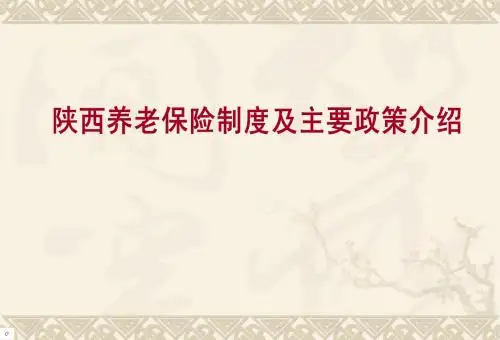 陕西养老保险制度及主要政策介绍课件