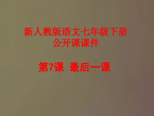 最后一课》公开课课件(共20张PPT)