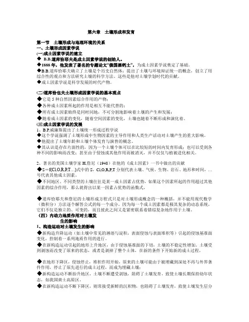 第六章  土壤形成和发育