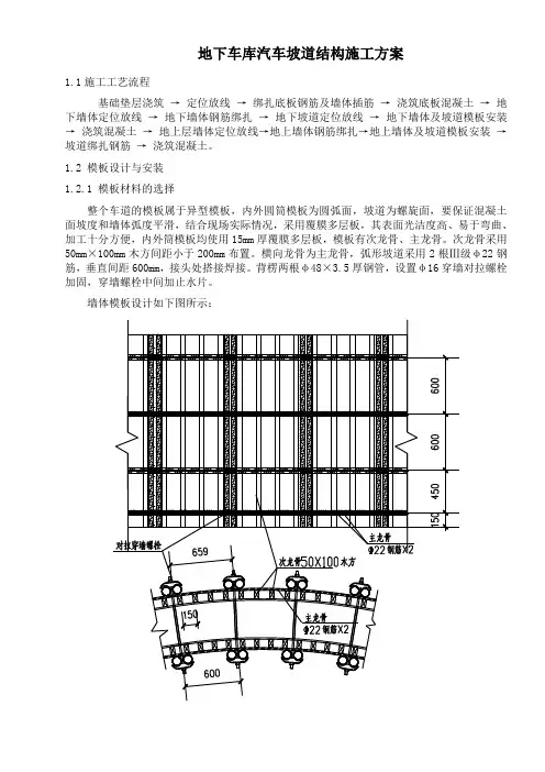 地下车库汽车坡道施工方案