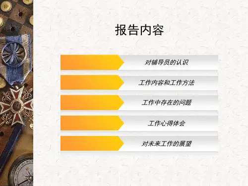 辅导员述职报告ppt课件