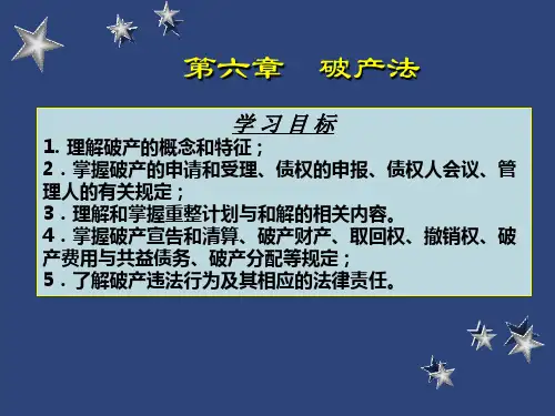 第六章破产法--财务会计法律与法规28页PPT