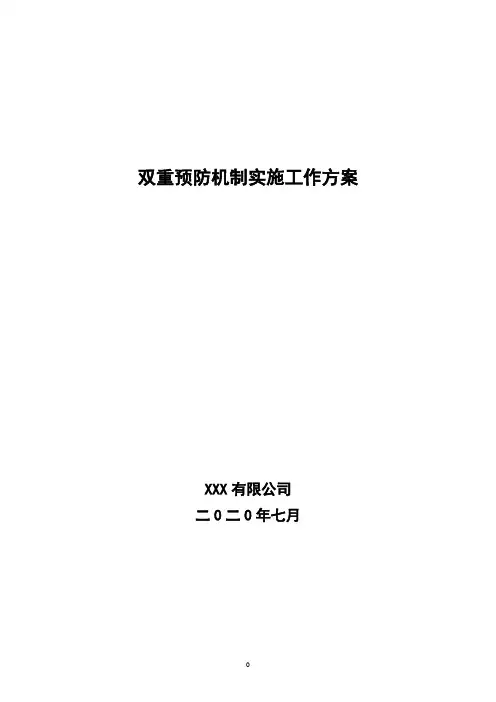 双重预防机制建设工作方案(模板)