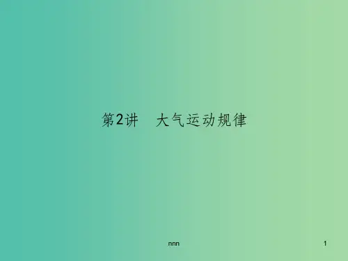 高考地理二轮专题复习 2.2大气运动规律课件