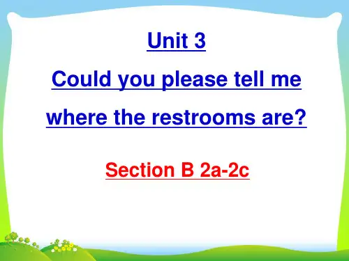 人教英语九年级全册 Unit3 Section B 2a-2c (共15张PPT)