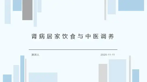 肾病居家饮食与中医调养