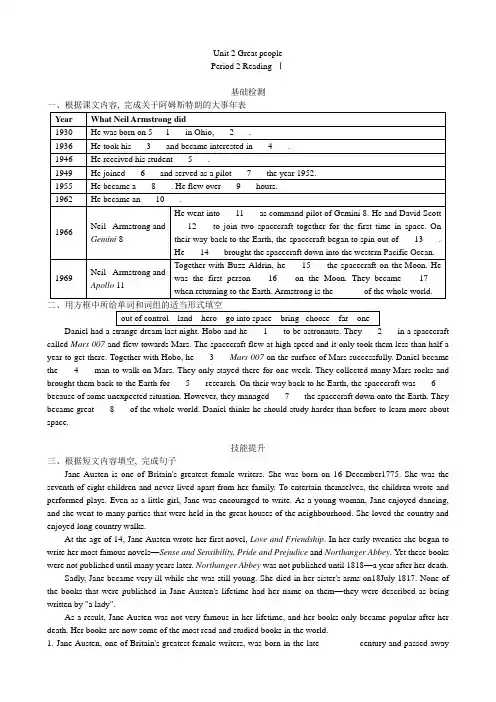 2020-2021学年牛津译林版英语九年级下册课时练习 Unit 2