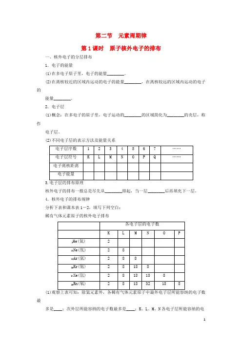 高三化学一轮复习周期律课导学案新人教