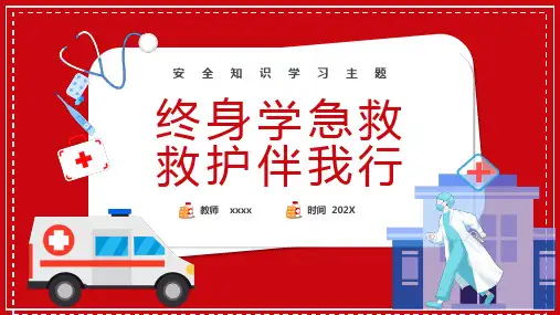 急救知识培训安全知识学习主题PPT