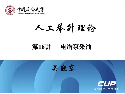 人工举升理论第16讲  潜油电泵采油