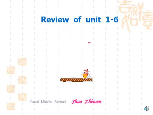 [初中七年级英语课件]Review of unit(1-6) Review of unit(1-6)