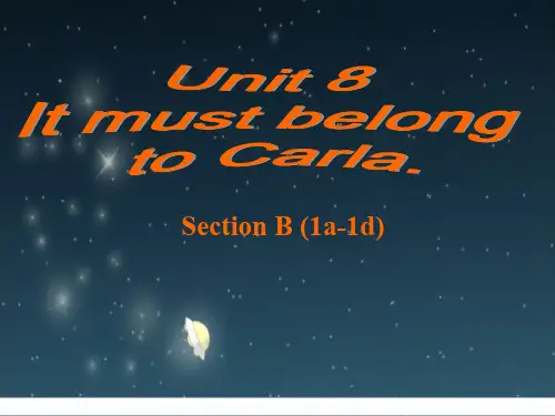 人教英语九年级全一册 Unit8 Section B (1a-1d) (共16张PPT)
