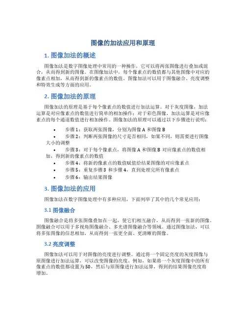 图像的加法应用和原理