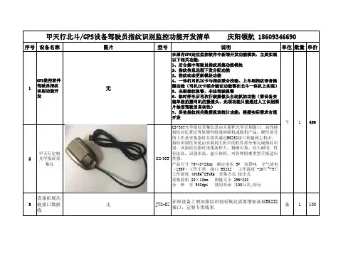 甲天行指纹识别仪产品