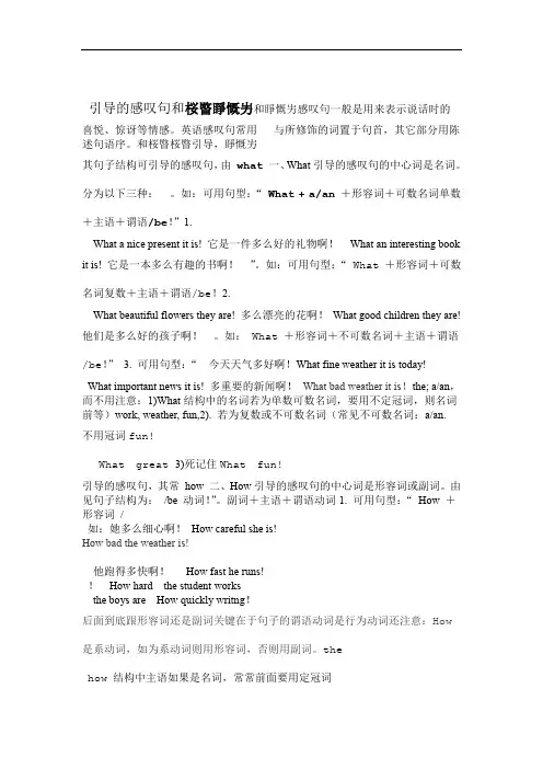 完整word版由what引导的感叹句word文档良心出品