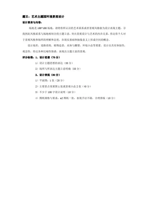 大学园林景观环境设计历年考研真题-10环境艺术设计快题 5份
