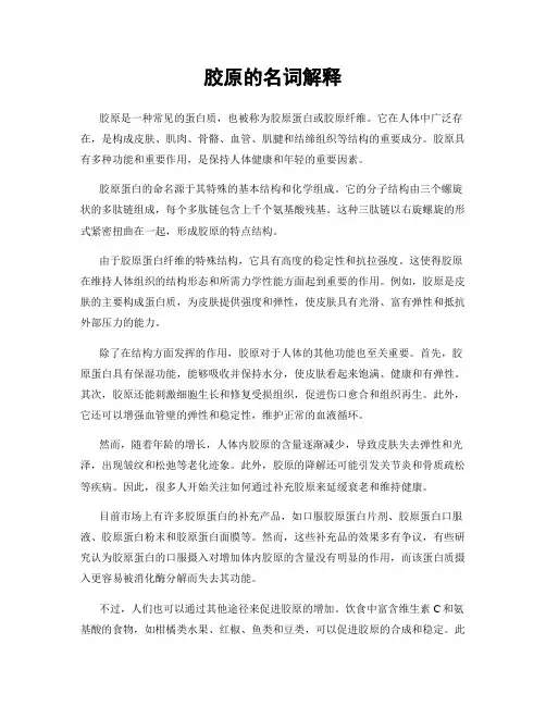 胶原的名词解释
