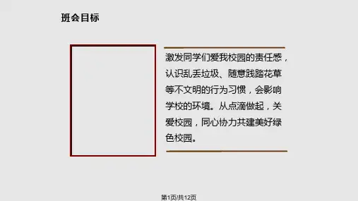 爱我校园从我做起 主题班会PPT课件