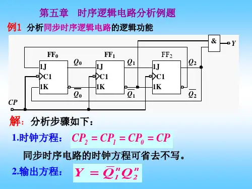 时序逻辑电路例题分析