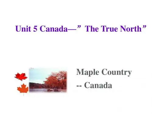 高中英语 Unit 5 Canada ”The True North”(第2课时)课件 新人教版必修2