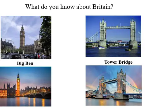北师大版英语必修四Unit12Lesson1 Visiting Britain课件