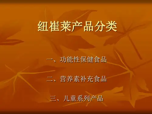 纽崔莱产品分类(PPT37页)