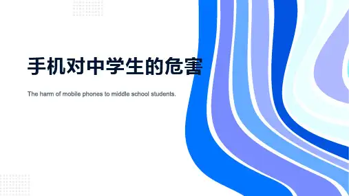 手机对中学生的危害 课件(共25张PPT)