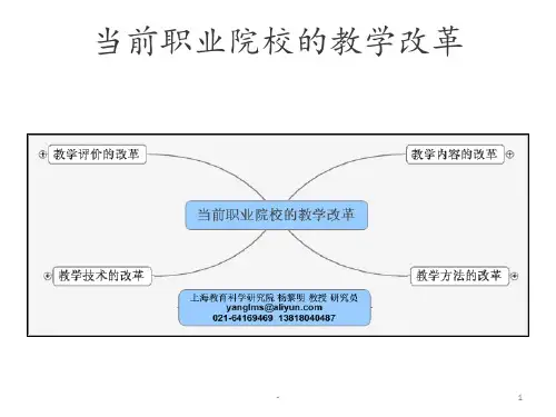 当前职业教育的教学改革PPT课件