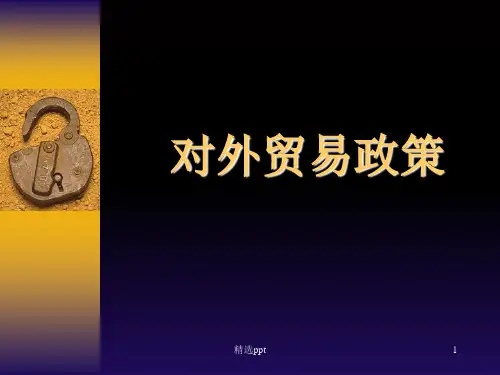 国际贸易对外贸易政策