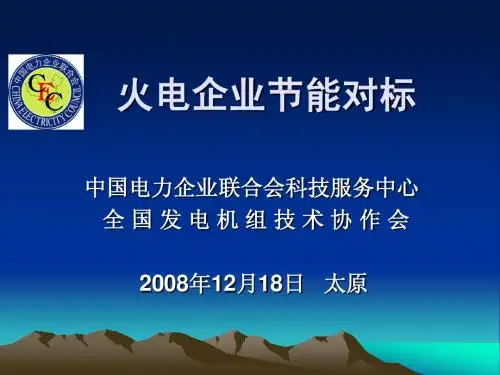 中电联会议材料(火电企业节能对标)