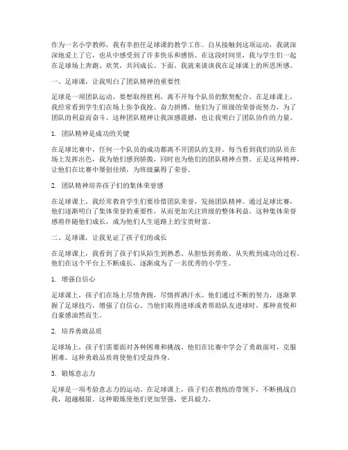 小学教师足球课感言
