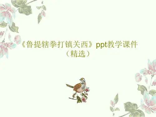 《鲁提辖拳打镇关西》ppt教学课件(精选)PPT共16页