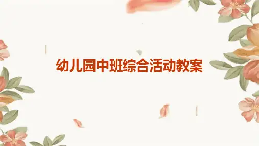 幼儿园中班综合活动教案PPT