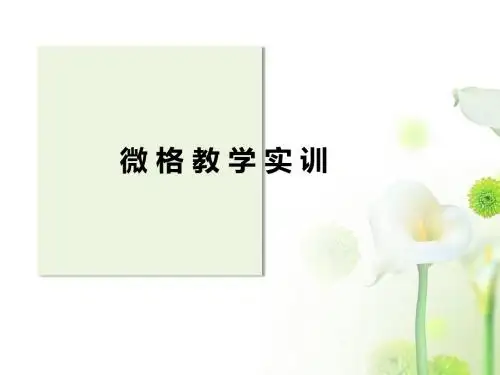 微格教学实训ppt课件
