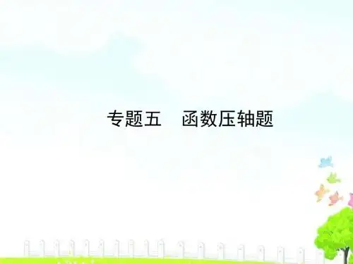 2019年潍坊市中考数学一轮复习课件专题五：函数压轴题