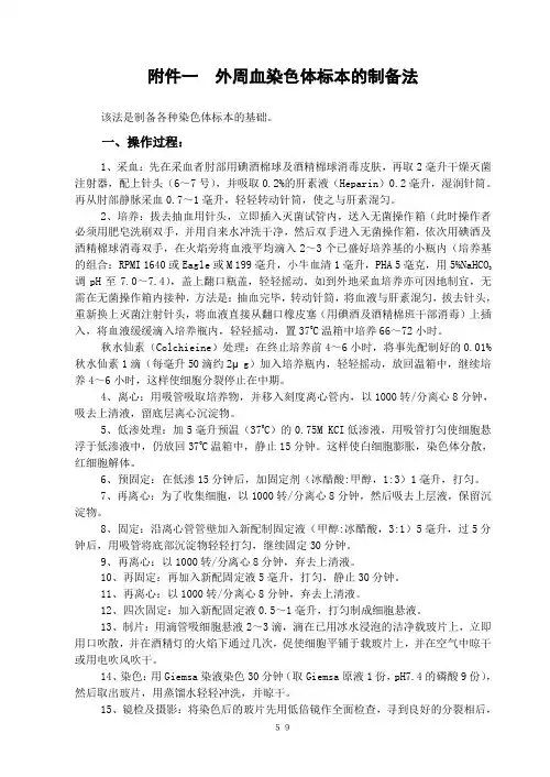 外周血染色体标本的制备法