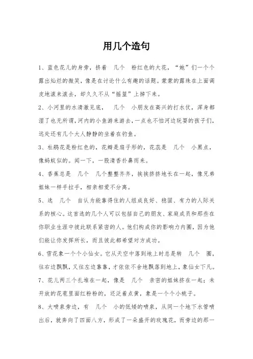 用几个造句