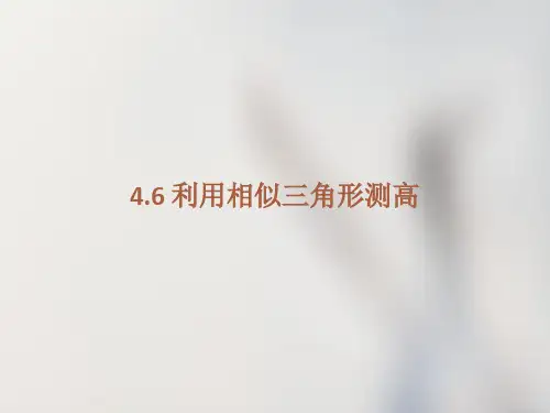 利用相似三角形测高课件北师大版数学九年级上册(完整版)