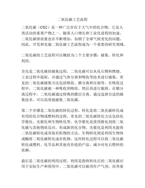 二氧化碳工艺流程
