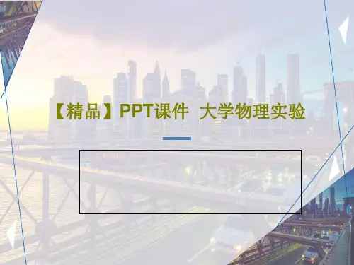 【精品】PPT课件  大学物理实验25页PPT