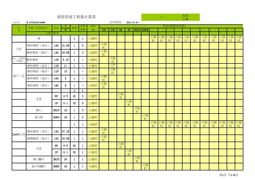 适合手工计算给排水工程量的计算表n