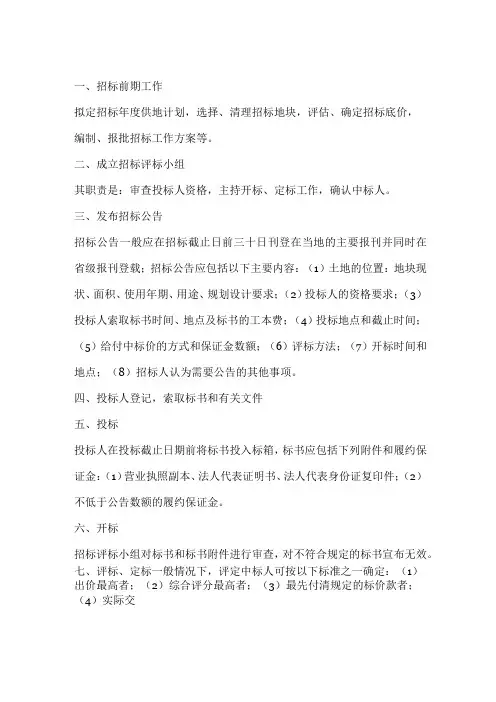 招拍挂程序