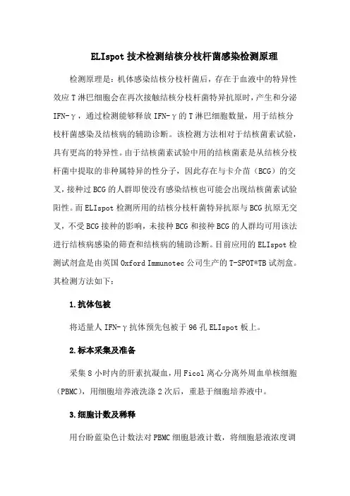 ELIspot技术检测结核分枝杆菌感染检测原理