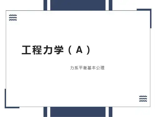 工程力学-力系平衡基本公理