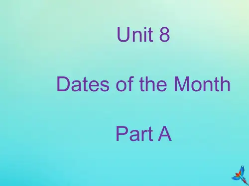 五年级英语下册Unit8DatesoftheMonthsPartA课件2闽教版三起