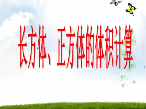新版苏教版六年级数学上册《 长方体和正方体的体积》公开课课件.ppt