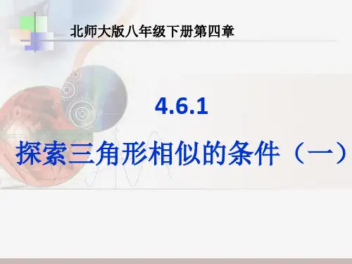 探索三角形相似条件(一)上课课件