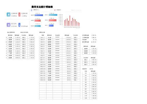 费用支出统计明细表
