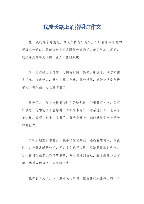 我成长路上的指明灯作文